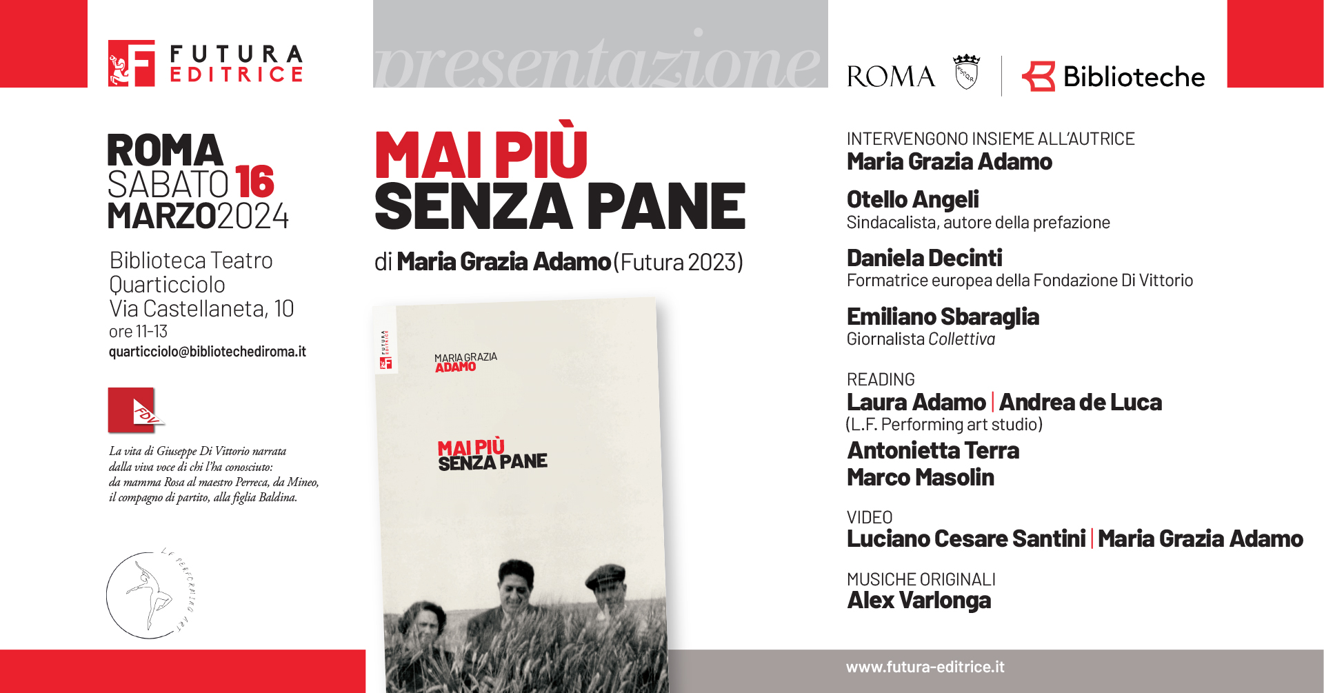 Mai pi&ugrave; senza pane&nbsp;